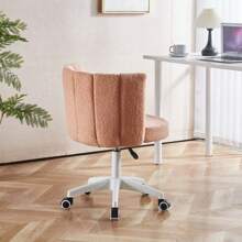 Silla de escritorio giratoria, sillón moderno de ocio con ruedas, tapizado cómodo y esponjoso, silla de maquillaje de altura ajustable para adolescentes, mujeres y niñas, elegante oficina en casa
