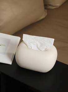 1 件现代简约纸巾盒，创意家居装饰配件，适用于客厅、餐桌、咖啡桌、陶瓷纸巾盒架