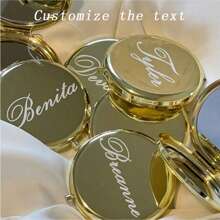 Custom Engraved Compact Mirror - Elegant Stainless Steel, Personalized Pocket Makeup Mirror With Magnification - Perfect Bridesmaid Or Christmas Gift Multi-Functional, Ornamental, Engraved, Letter Exquisite, Stylish, Fashionable, Vintage, Contracted Unique, Customized, Girls Gift, Personalized Gifts For Women Ideal Gifts For Her Children, Family, Friends, Her, Grandparents Birthday Graduation