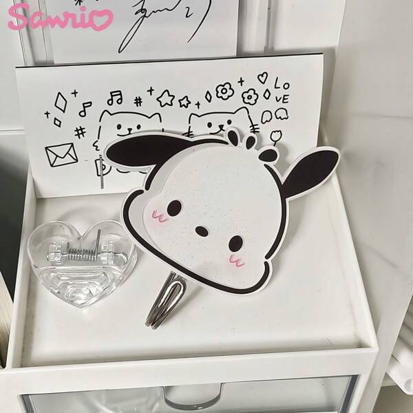 Sanrio Sanrio Cute Girly Acrylic Adhesive Wall Hooks, Student Room Decorative Hooks, High Quality No-Drill Home Bathroom Decor Bathroom Organizer Summer