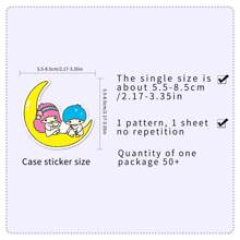 Sanrio 50 Piece Cartoon Cute Sanrio Double Star Mobile Phone Waterproof Stickers Suitcase Laptop Guitar DIY Stickers