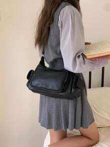 Nuevo bolso de mano vintage de alta gama y estilo elegante para motocicleta, bolso de hombro cruzado de motocicleta punk para ir y venir