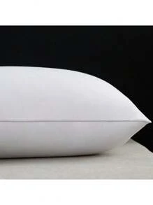 2 件/套纯色枕头（带枕头填充物），柔软亲肤，适合卧室家居使用 - 白色 - 查看 5