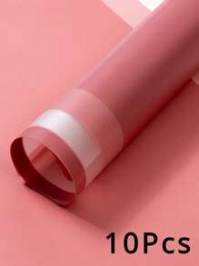 10Pcs Translucent Flower Bouquet Wrapping Paper Korean Flower Wrapping Paper, Jelly Film Waterproof Flower Shop Wrapping Paper Material, DIY Gift Wrapping Paper, Holiday, Wedding, Graduation Season, Birthday Flower Shop Materials. - Multicolor - View 14