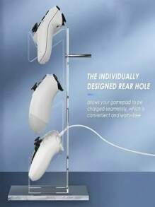 1pc Universal Acrylic Detachable Hanging Rack, Transparent Display Stand Compatible With Switch Game Controller, Gaming Headphones - Multicolor - View 4