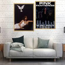 1 sztuka nieoprawione plakaty wielkanocne popowe sztuka ścienna piosenkarka różowa pantera plakat HD sztuka ścienna dom salon sypialnia bar estetyczna dekoracja