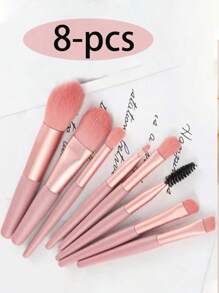 44 Pieces Of Makeup Brush Set, Including 20 Pieces Of Makeup Brushes +5 Pieces Of Makeup Sponge, 5 Pieces Of Mini Makeup Sponge, 5 Pieces Of Triangle Powder Puff, 5 Pieces Of Mini Finger Powder Puff, 1 Hair Band, 2 Wrist Straps, 1 Cleaning Tool
