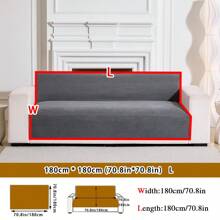 1pc Waterproof Corduroy Jacquard 4-Season Sofa Cushion Cover, Simplistic Modern Style Pet-Friendly Anti-Scratch Anti-Slip Sofa Slipcover, Suitable For 1/2/3/4-Seat Sofa In Living Room (Armrest Sold Separately)