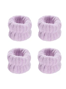 1/2/4pcs Facial Cleansing, Wristband, Moisture Resistant, Mother's Day Gift, Facial, Skincare Wristband, Mother, Solid Color, Washroom, Elastic & Sweat-Wicking Facial Cleansing Headband, Makeup Headband, Facial Headband, Skin Care Headband Bathroom Decor Fall Decor Back To School