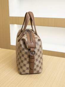 Bedruckte Handtasche, Damen Tragetasche, Retro Schultertasche, große Kapazität, Lässig, modisch, Pendlertasche, Marken-Nische 2025, vielseitig