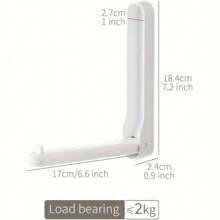 No-Drill Clothes Hanger Organizer, Multi-Functional Folding Wall-Mounted Clothing Storage Rack For Home, Bedroom - One Size - View 6