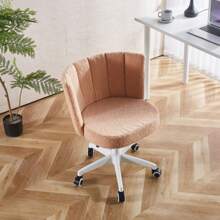 Silla de escritorio giratoria, sillón moderno de ocio con ruedas, tapizado cómodo y esponjoso, silla de maquillaje de altura ajustable para adolescentes, mujeres y niñas, elegante oficina en casa