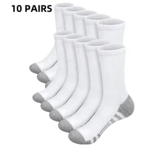 1/5/10/15/20 Pares de Meias Cano Alto Masculinas, Que Absorvem a Umidade, Resistentes a Odores, Respiráveis para Homens e Mulheres, Adequadas para Uso Diário, Corrida, Exercícios, Jogos com Bola, Ciclismo, Verão