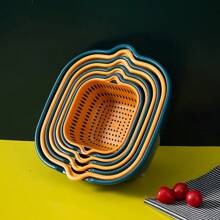 6/2 pièces, Passoire, Panier à double égouttage, Panier de passoire en plastique, Panier de lavage réutilisable, Passoire de cuisine, Panier de lavage de fruits et légumes, Fournitures de cuisine, Ustensiles de cuisine, Accessoires de cuisine