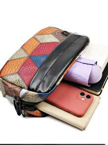 New Casual Fashion Crossbody Bag, Large Capacity Multi-Function Crossbody Bag, Office Bag, Shoulder Bag, Luxury Bag, Small Men's Bag, Men's Shoulder Bag, Side Bag, Shopping Bag, Camera Bag, Holiday Valentine'S Day Phone Bag - Multicolor - View 5