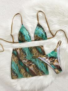 Ladies New European And American Two Pieces Bikini Set