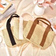 Custom Beach Bag, Burlap Tote Bag, Custom Straw Bag, Custom Name Or Logo, Bridal Shower Gift, Wedding Gift, Bachelorette Party Beach Bag, Bridesmaid Proposal Bag, Mother's Day Gift, Thanksgiving Gift - Multicolor - View 7