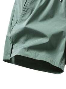 1pc Women's Quick Dry Breathable Athletic Shorts, Running Shorts & Beach Shorts - Dark Green - View 10