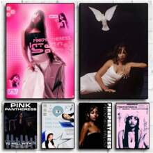 1 sztuka nieoprawione plakaty wielkanocne popowe sztuka ścienna piosenkarka różowa pantera plakat HD sztuka ścienna dom salon sypialnia bar estetyczna dekoracja