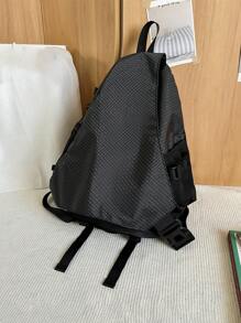 A Men's Sports Shoulder Bag That Is Scratch Resistant, Wear-Resistant, Not Prone To Pilling, Easy To Maintain, With A Large Capacity And Adjustable Shoulder Straps, Making It The First Choice For Travel. Sling Bag - Black - View 6