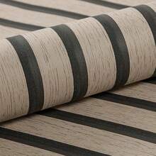 3D Wooden Board Panel Wallpaper, Dark Gray And Black Panel Wooden Lattice Wallpaper, Rustic Wood Planks Wall Covering For Bedroom, Living Room, Corridor, Staircase, Lounge And Foyer - Khaki - View 6