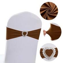 30/10/1 Pieces Of Spandex Elastic Chair With Bow Tie For Wedding Reception - Universal Elastic Chair Cover Strap, Buckle Slider Suitable For Decorating Chair Waistband, Birthday Party, Wedding Party, On-Site Chair Backrest Decoration And Fixation For Banquets, Parties, Hotel Events