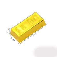 Imitation Gold Plastic Gold Bars & Bricks - Decorative Electroplated Hollow Gold Bricks - Decorative Items - Gold Bars & Bricks - Festive Gifts - Gifts - Decor - Collectibles - Birthday Gifts - Decorative Props - Props - Easter Gifts - April Fool's Gifts - Halloween Gifts - Christmas Gifts