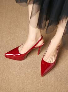 New Fashion High Heels Women's Shoes With Waterproof Platform, Pointed Toe And Hollow Out Design