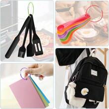 16/50Pack Stainless Steel Loops 2mm Coated Wire Keychain Cable Large Keyrings 6 Inch Key Chain For Luggage Tags, Key Tags, Keyrings, Kitchen Utensils, Duster-Assorted Colors - Multicolor - View 4
