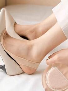 1/5/10 Pairs Women Silicone Non-Slip Thin Breathable Boat Socks, Invisible Ankle Socks For High Heels, Summer - Multicolor - View 3