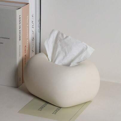 1 pièce Boîte à mouchoirs minimaliste moderne, accessoire de décoration de maison créatif pour le salon, la table à manger, la table basse, support de boîte à mouchoirs en céramique