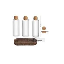 Juego de regalo, botella sellada de corcho esférico suave de alta calidad | Resistente a temperaturas de -20°C a 150°C | Y tarro de almacenamiento de cocina | Regalo de lujo