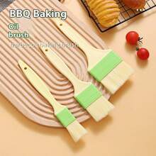 1 件装夏季烧烤硅胶涂抹刷、油漆刷、煎饼刷、户外露营厨房烘焙食品刷