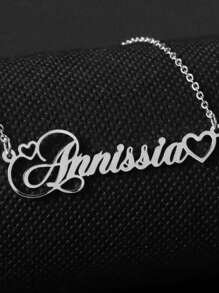 [Customized] 1pc Personalized Creative Heart-Shaped Letter Pendant Necklace, Suitable For Gifts, Holidays, Celebrations, Minimalist & Elegant, Best Choice For Gifts, Holidays, Valentine's Day, Thanksgiving, Christmas