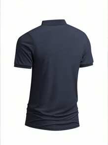 Men's Eagle Print Short Sleeve Casual Commuting Polo Shirt