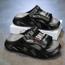 2025 Summer New Style Men's Bionic Outdoor Beach Holiday Comfortable Thick Soft Sole Versatile Couple Casual Slippers Suitable For Driving - Black - View 8