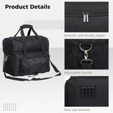 Bowling Ball Carrier Bag With EVA Padding Divider Compartments, Sports Equipment Bag - Black - View 7