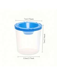 4pcs Covered Paint Brush Holder, Paint Tool Wash Bucket, Leak-Proof Mixing Cup, Watercolor Brush Cleaning Cup, Nail Art Brush Wash Cup, Small Painting Plastic Makeup Color Cleaning Cup Set, Detachable, Art School - Artist Supplies - School Supplies - Back To School Gifts - Easy To Clean - Multicolor - View 3