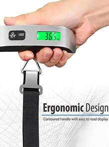 1 pieza Báscula electrónica portátil para equipaje que puede caber en una mochila de mano para medir paquetes de viaje o equipaje. Alta precisión de medición, hasta 50 kg, sin incluir la batería