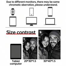 1pc Personalized Frameless Black And White Canvas Print, Custom Couple Photo Wall Art, Fashion Theme, Crafted Family Memories, Ideal For Christmas, Halloween, Easter, Valentine's Day, National Day Decor - 1Pc - View 5