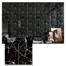 Kit Of 30 3D Marble Adhesive Wallpaper Plates 60*30cm Various Colors - YY-04 negro - Ver 1