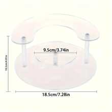 1 pieza Expositor moderno de acrílico redondo y trapezoidal para perfumes, estantería de almacenamiento de múltiples capas para cosméticos, estantería transparente de alta calidad para muestras de maquillaje, para vacaciones, playa, baño, dormitorio, gran capacidad - Multicolor - Ver 8
