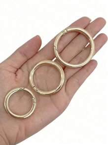 O-Ring untuk Tas Tangan dengan Pegas untuk Tas dan Kunci (Emas Muda, Perak, Hitam), Cocok untuk Wanita, Pria, Hadiah Natal, Hadiah Thanksgiving - MultiWarna - View 3