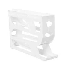 1 件装厨房冰箱多层鸡蛋架，4 层滑动设计，可旋转鸡蛋架，侧门鸡蛋收纳盒，适用于厨房和冰箱