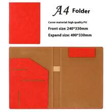 A4 Folder For Office Receipts, Storage Of Business Leather Official Documents, Manager's Folder, Contract Signing Book,Back To School,School Supplies