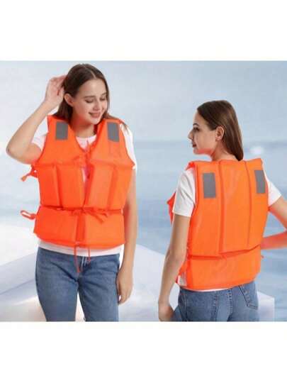 2件装高品质成人救生衣，加大加厚款，适合划船、漂流、钓鱼、游泳等活动（实物请参考图9）
