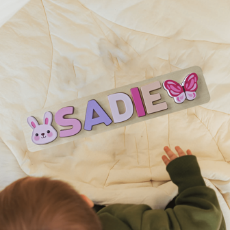 Custom Beech Wood Name Puzzle Board, Easter Gift, Name Puzzle, First Birthday Gift, Personalized Wooden Name Puzzle Board, Unique Name Puzzle, Early Learning Toy For Baby Boy Or Girl, Halloween Thanksgiving Christmas Gift, Baby Name Puzzle,Multi-Functional,Reusable,Ornamental,Exquisite,Stylish,Adorable,Colorful,Cute,Funny,Custom,Personalized,Customized,Unique,Ideal Gifts For Her,Ideal Gifts For Him,For Anniversaries,For Birthdays