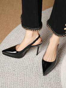New Arrival Fashion Single Platform High Heels For Women, Backless Shoes,Sexy,Party,Stilettos Heels - Black - View 7