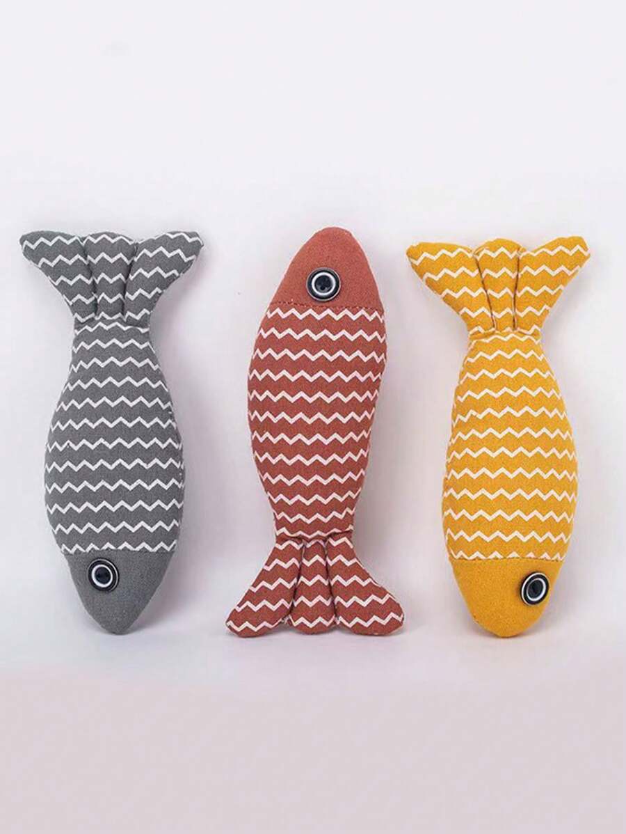 1pc Cat/Dog Lover Gift And Dog/Cat Mom Love Pet Toy Fish, Simple And Practical Multifunctional - Multicolor - View 1