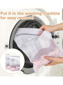 1 件装涤纶矩形拉链洗衣袋，多用途洗漱包，厚网眼储物袋，保护性洗衣袋，涤纶网眼拉链袋，适用于衣物，旅行收纳，洗衣保护袋，适用于衬衫、胸罩、袜子、袜子、内衣、裤子、鞋子、口罩、旅行收纳盒